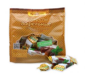Конфеты Петродиет ваф. Какао-шоколад на фрукт. и  стевии Б/сах 100,0 (7)