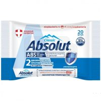 Салфетки влажные  Absolut CLASSIC ABS Ультразащита с антибактер.эффект №20
