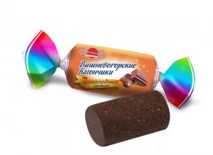 Конфеты батончики Вишневогорские Шоколадные на фруктозе 160,0 (085)