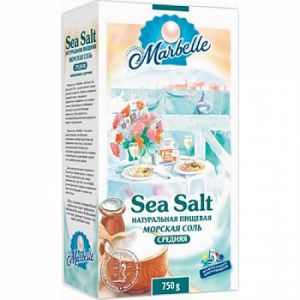 Соль Марбелл морская пищевая Средняя 750,0 коробка